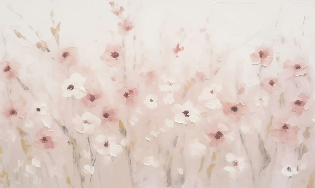 Peinture de fleurs sur fond blanc Peinture de fleurs sur fond blanc