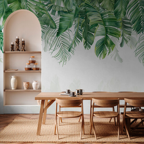 Rangée de feuilles vertes Rangée de feuilles vertes