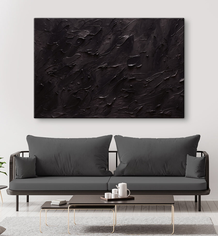 Surface texturée noire