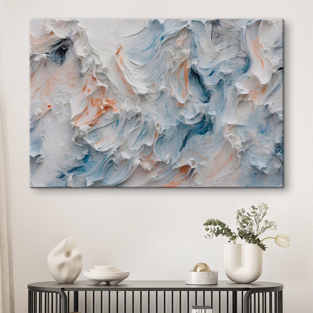 White and blue textured surface White and blue textured surface