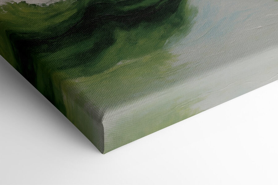 Peinture de vagues vertes et bleues