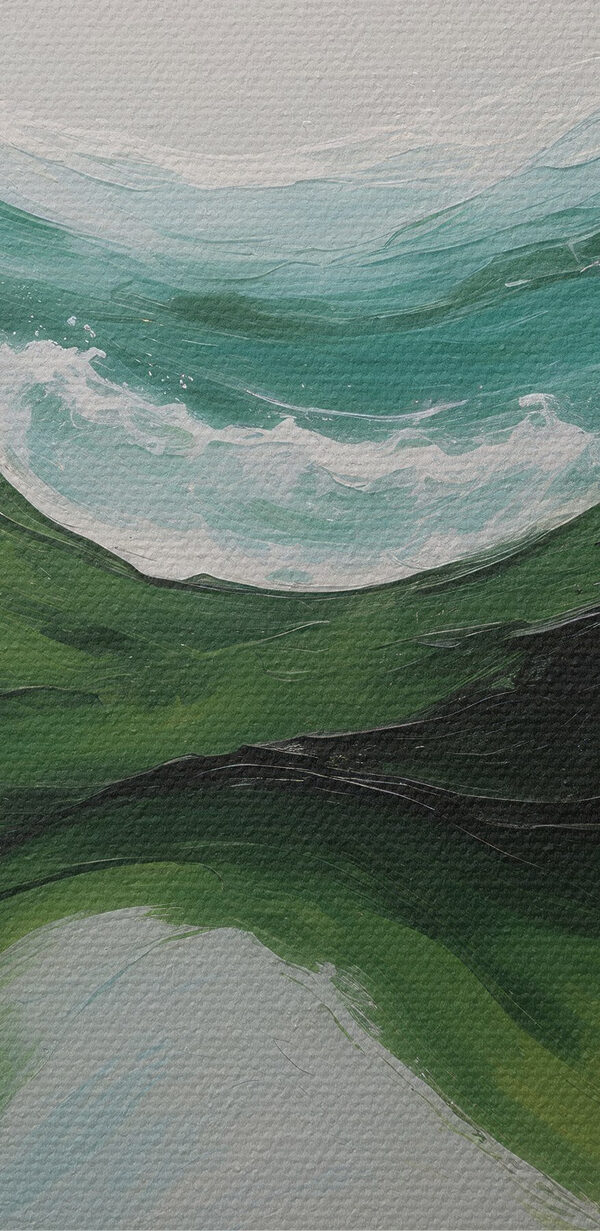 Peinture de vagues vertes et bleues Peinture de vagues vertes et bleues