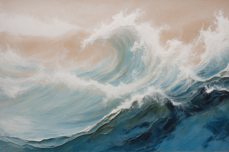 Grande vague dans l'océan Grande vague dans l'océan