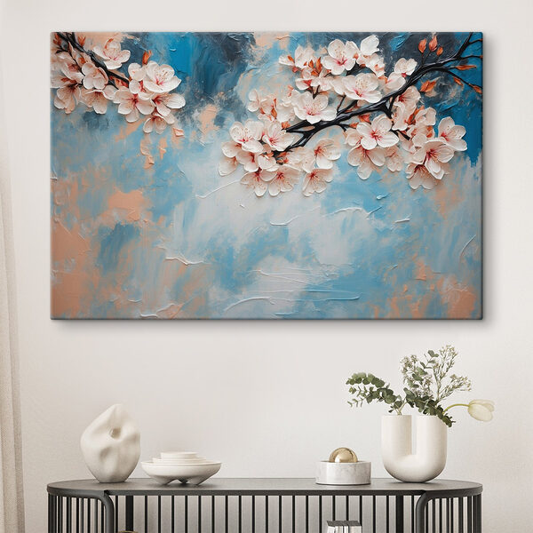 Peinture de fleurs sur une branche Peinture de fleurs sur une branche