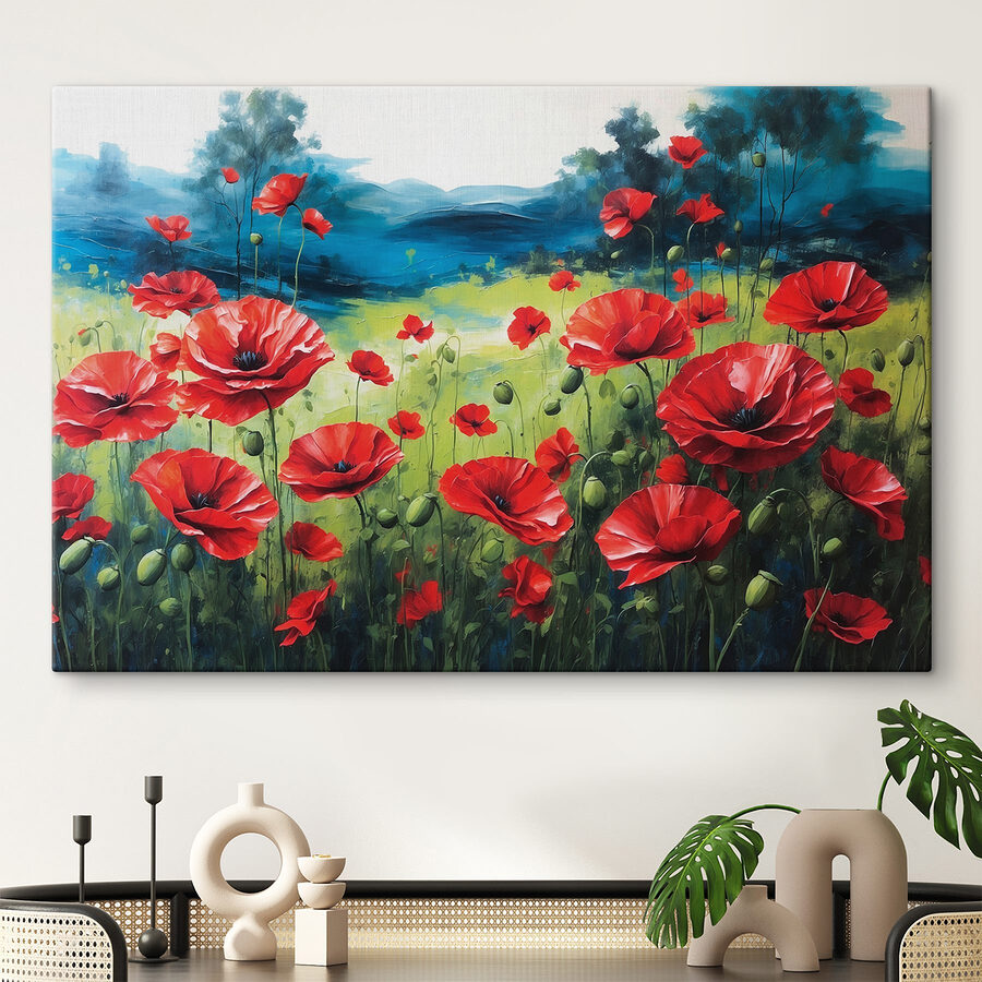 Peinture de fleurs rouges Peinture de fleurs rouges