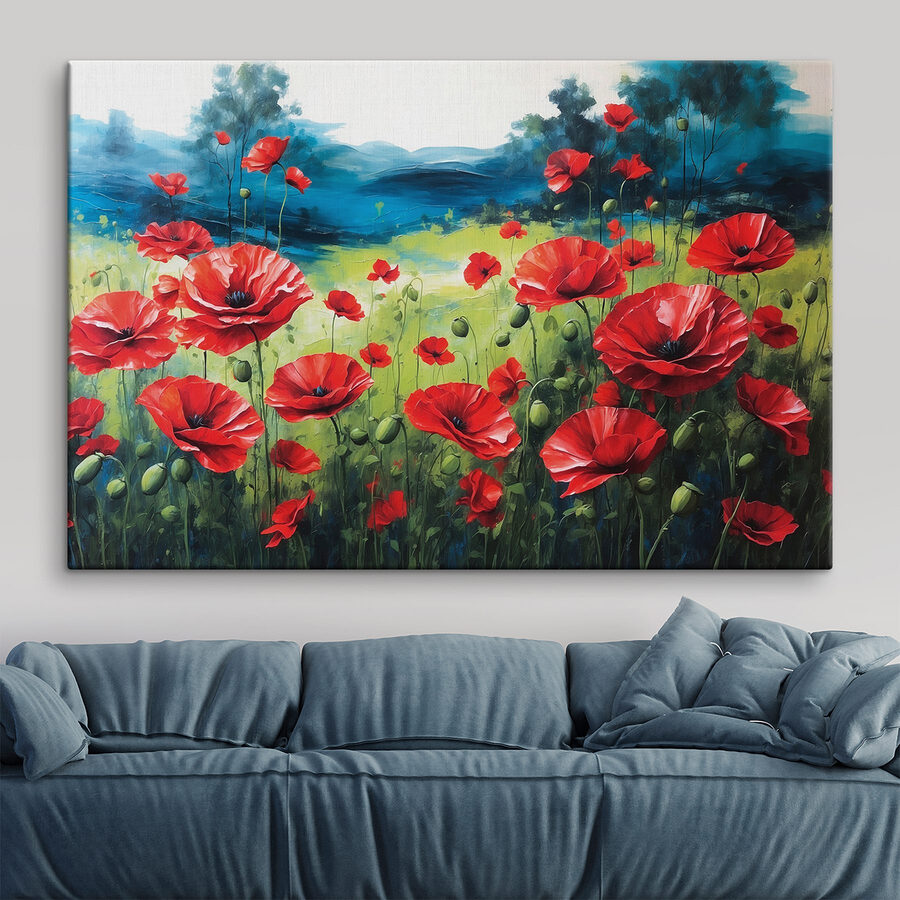 Peinture de fleurs rouges Peinture de fleurs rouges