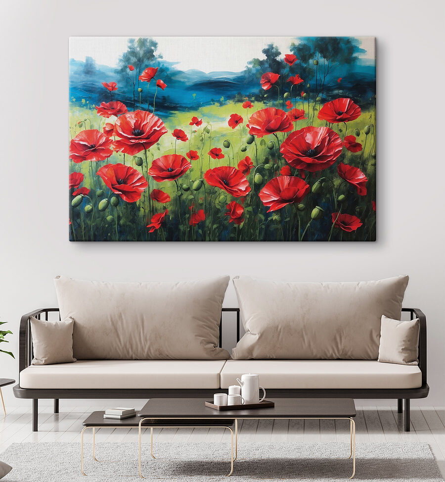 Peinture de fleurs rouges Peinture de fleurs rouges