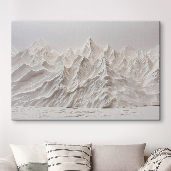 Chaîne de montagnes blanches enneigées Chaîne de montagnes blanches enneigées