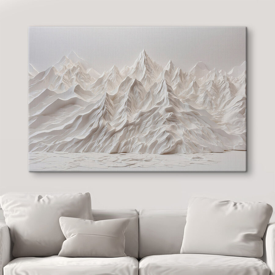 Chaîne de montagnes blanches enneigées
