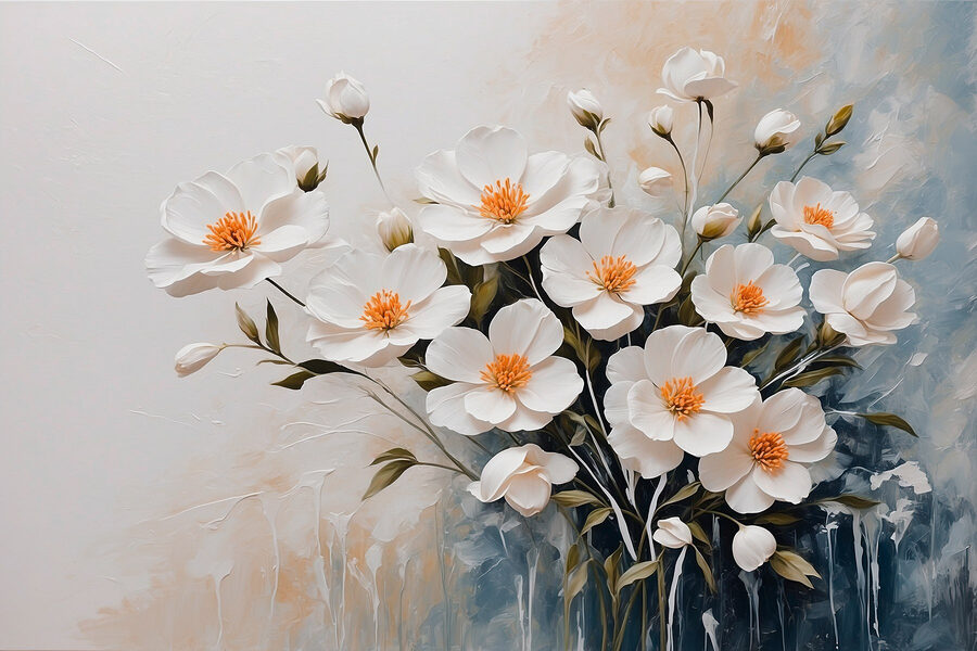 Peinture de fleurs blanches Peinture de fleurs blanches