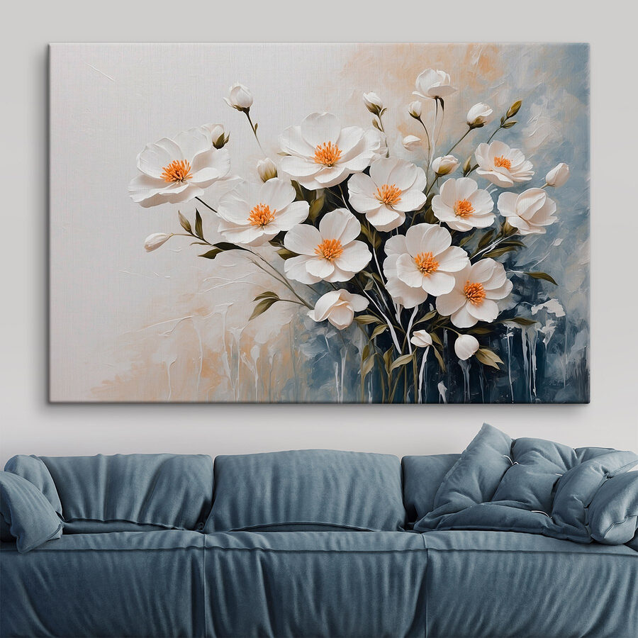 Peinture de fleurs blanches Peinture de fleurs blanches