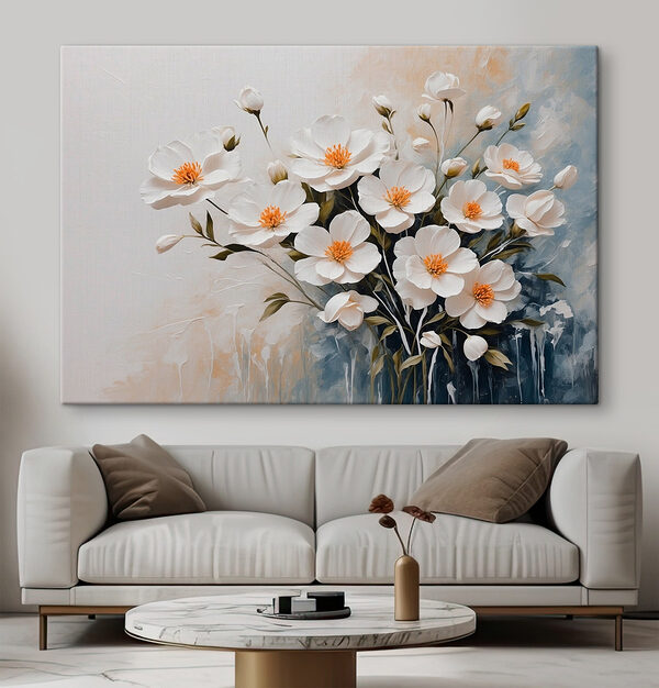 Peinture de fleurs blanches Peinture de fleurs blanches
