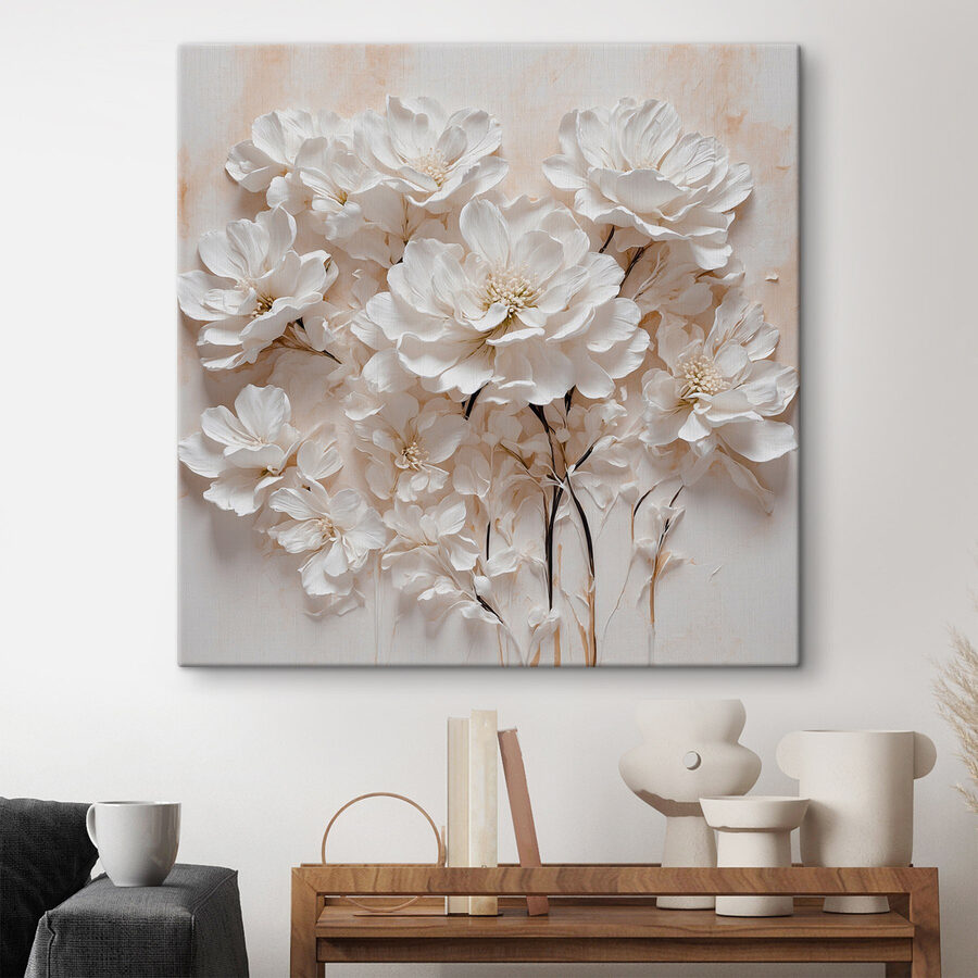 Groupe de fleurs blanches