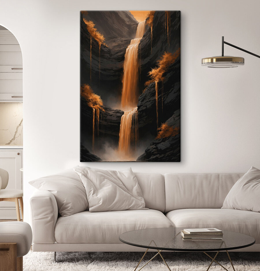 Cascade dans une zone rocheuse