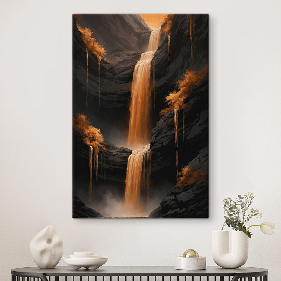 Cascade dans une zone rocheuse