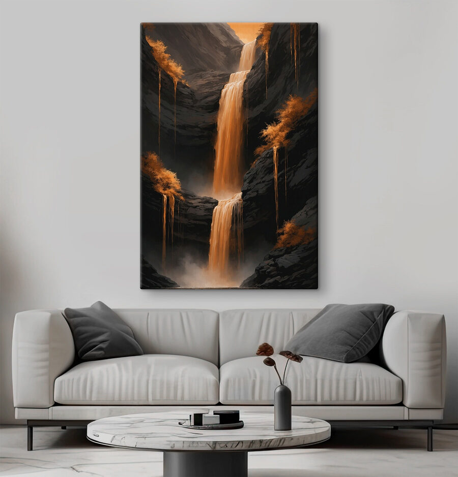Cascade dans une zone rocheuse