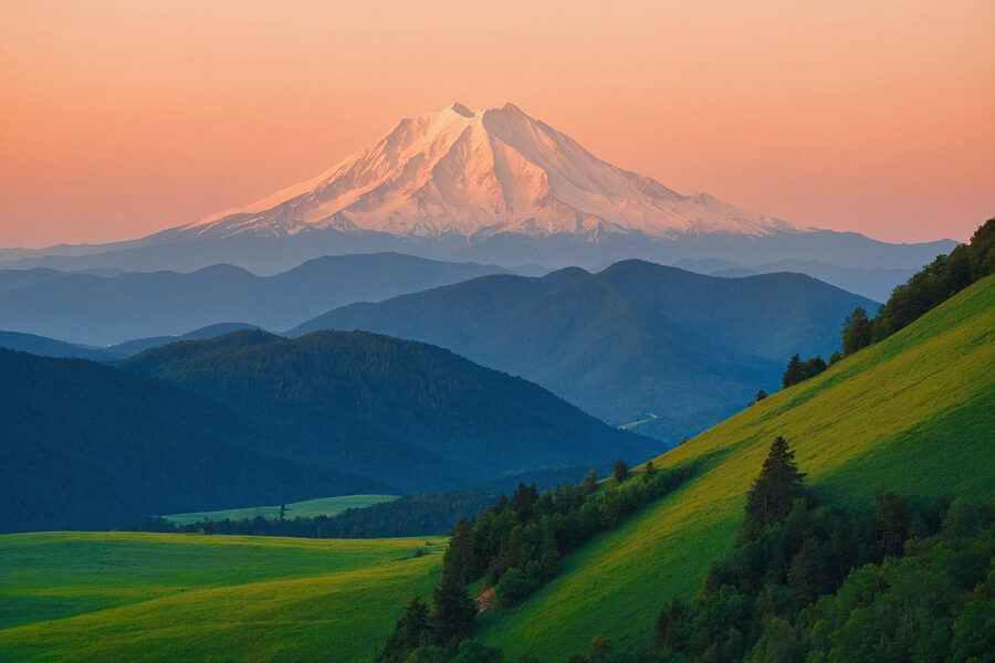 Montagne au loin