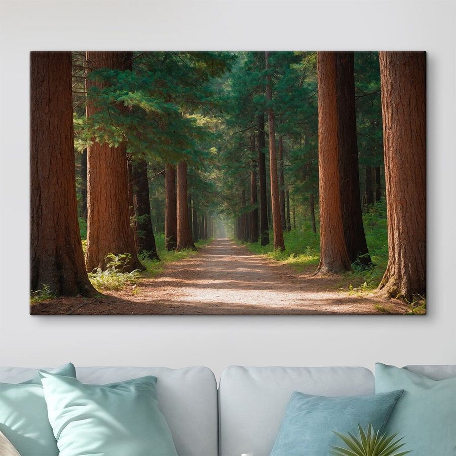 Chemin de terre à travers une forêt