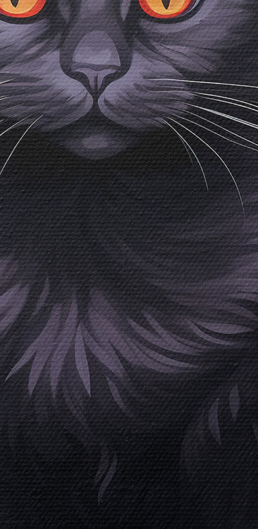Chat noir portant un chapeau et des citrouilles