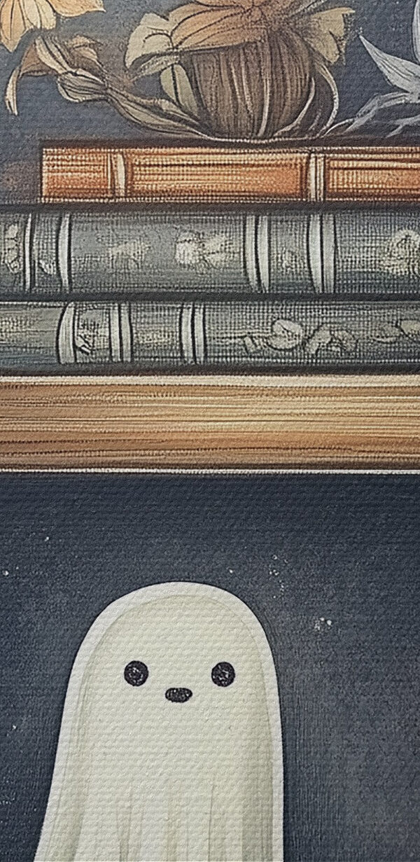 Bibliothèque avec fantômes et livres Bibliothèque avec fantômes et livres