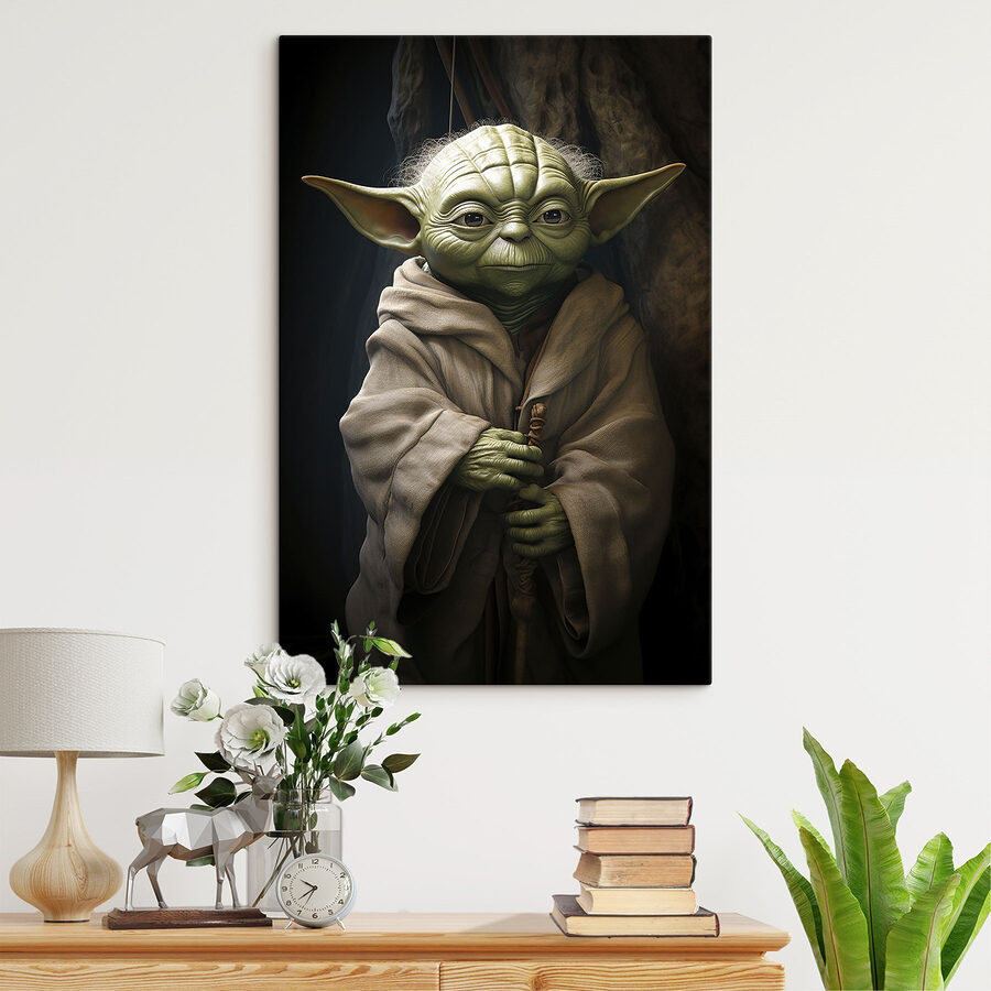 Personnage vert en robe de chambre