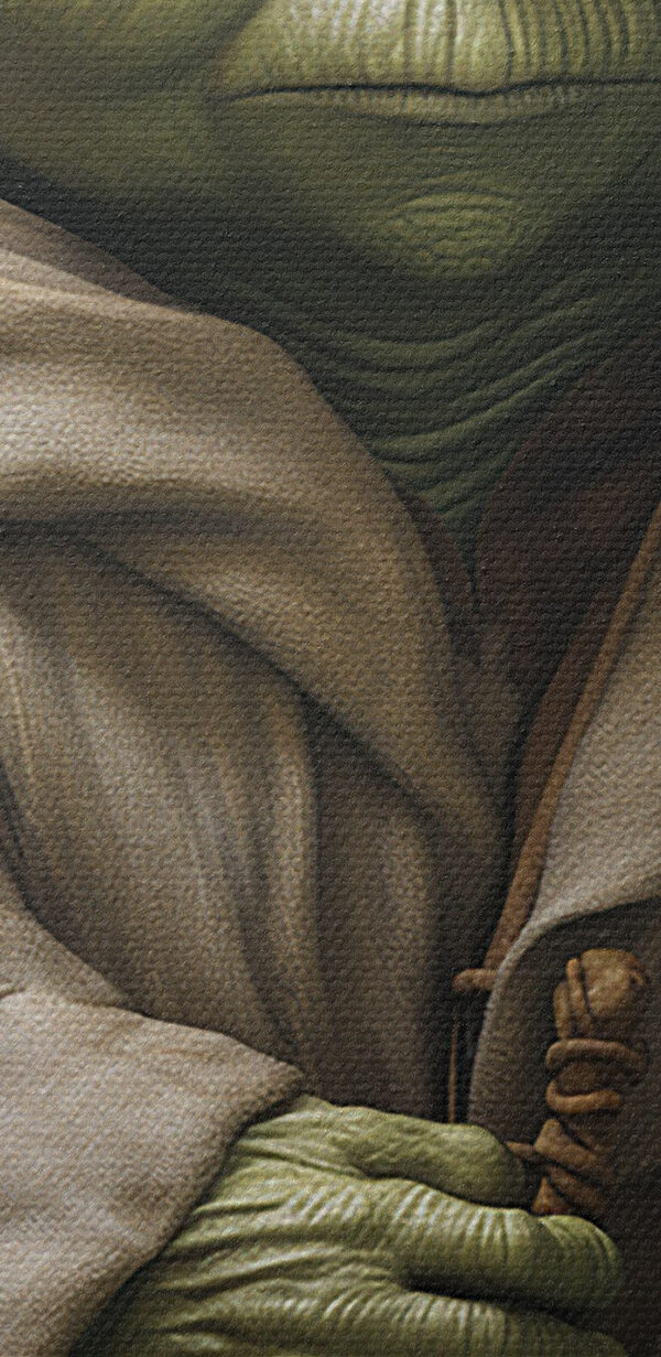 Personnage vert en robe de chambre Personnage vert en robe de chambre