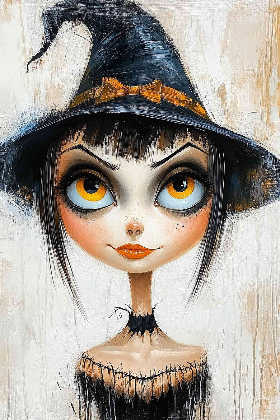 Caricature d'une femme portant un chapeau de personne Caricature d'une femme portant un chapeau de personne