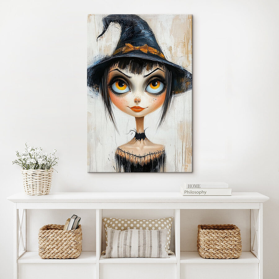Caricature d'une femme portant un chapeau de personne Caricature d'une femme portant un chapeau de personne