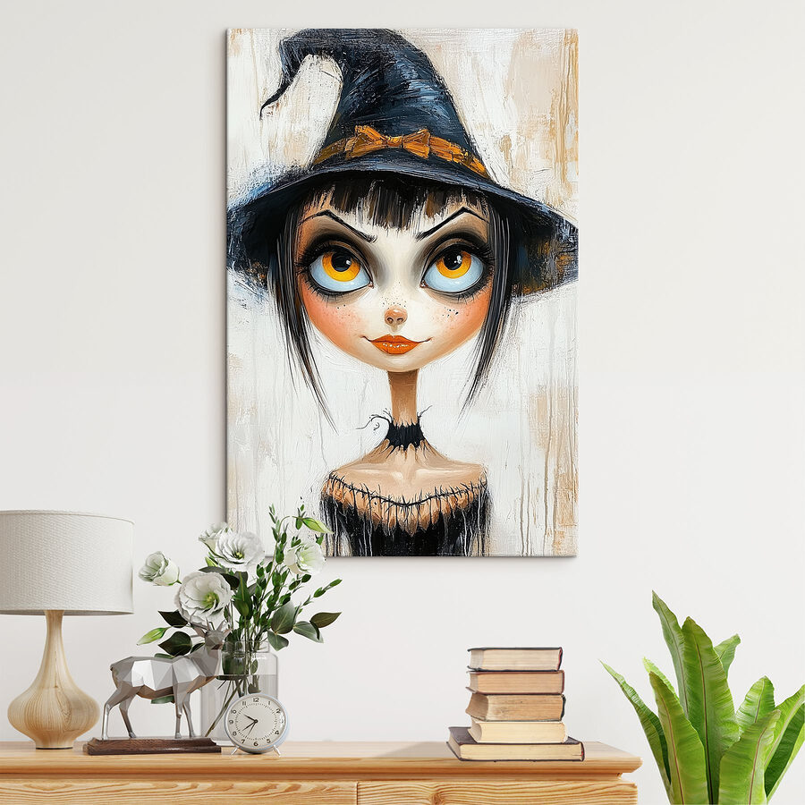 Caricature d'une femme portant un chapeau de personne Caricature d'une femme portant un chapeau de personne