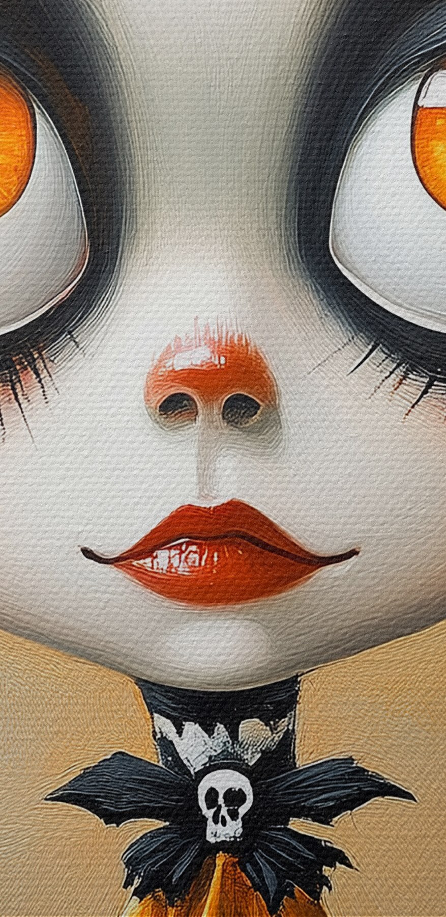 Fille de dessin animé avec de grands yeux Fille de dessin animé avec de grands yeux
