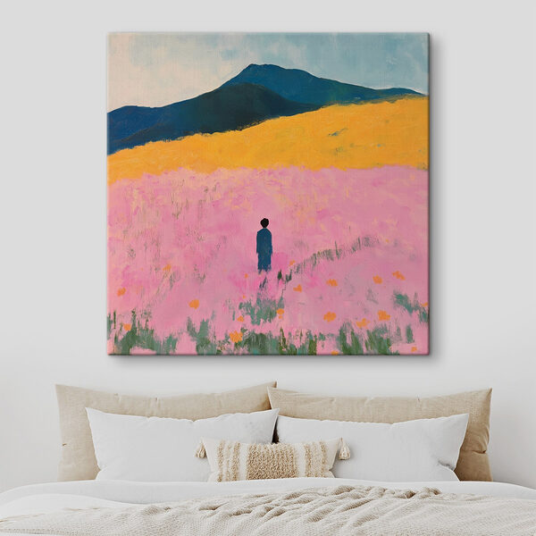 Personne debout dans un champ de fleurs Personne debout dans un champ de fleurs