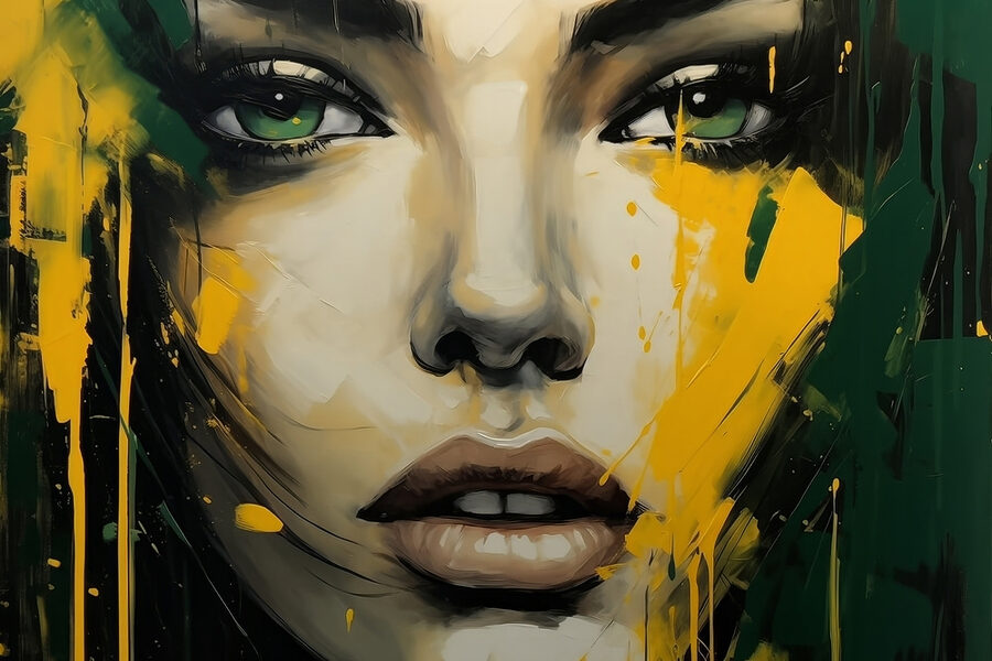 Peinture d'un visage de femme Peinture d'un visage de femme