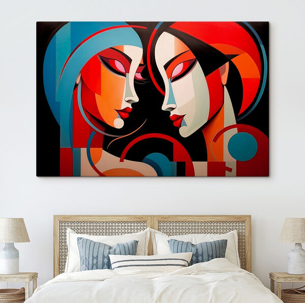 Peinture de deux femmes Peinture de deux femmes
