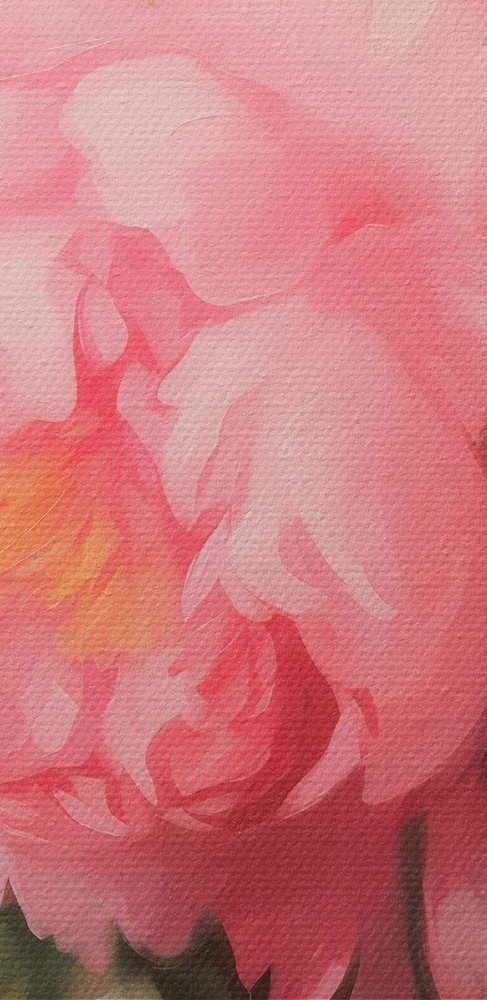 Vase de fleurs roses