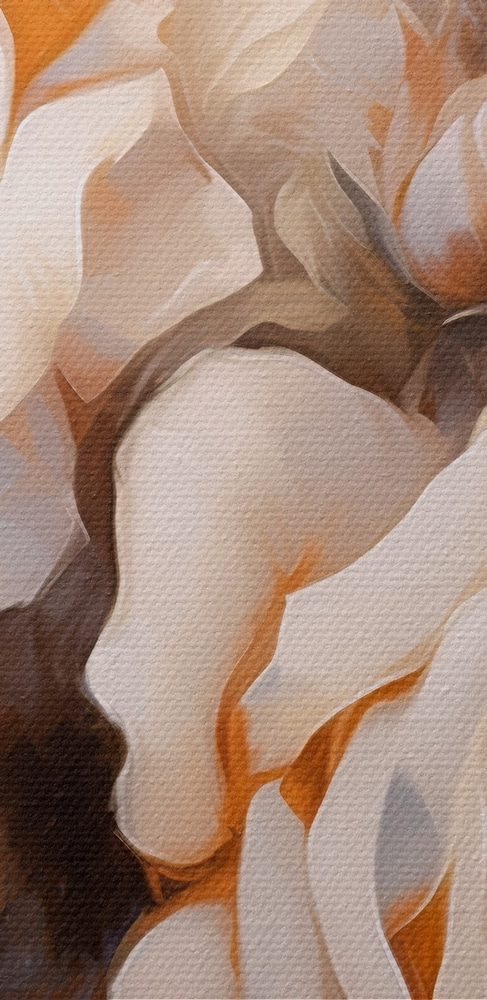 Peinture de roses blanches