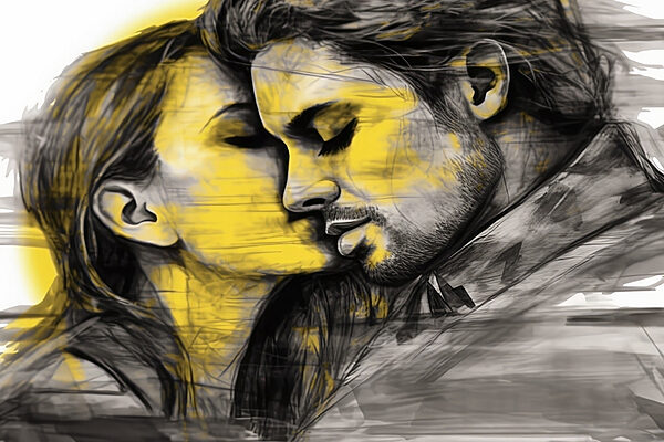 Homme et femme s'embrassant Homme et femme s'embrassant