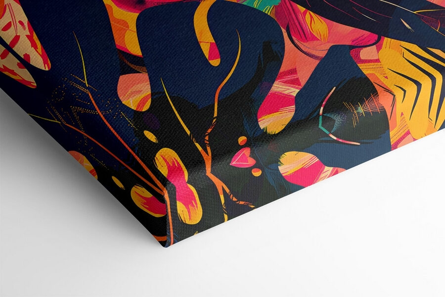 Peinture colorée d'un visage de femme Peinture colorée d'un visage de femme