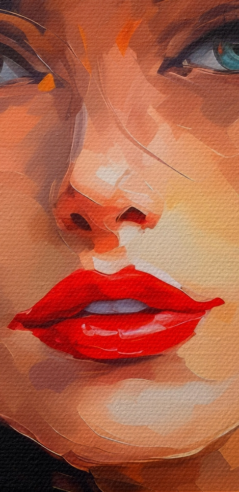 Peinture d'une femme portant un chapeau rouge