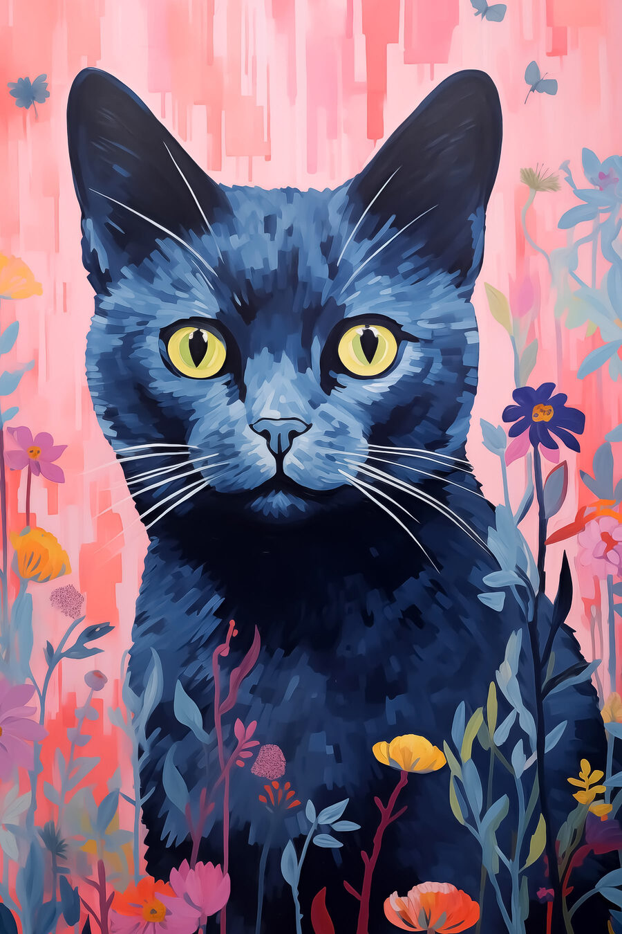 Peinture d'un chat
