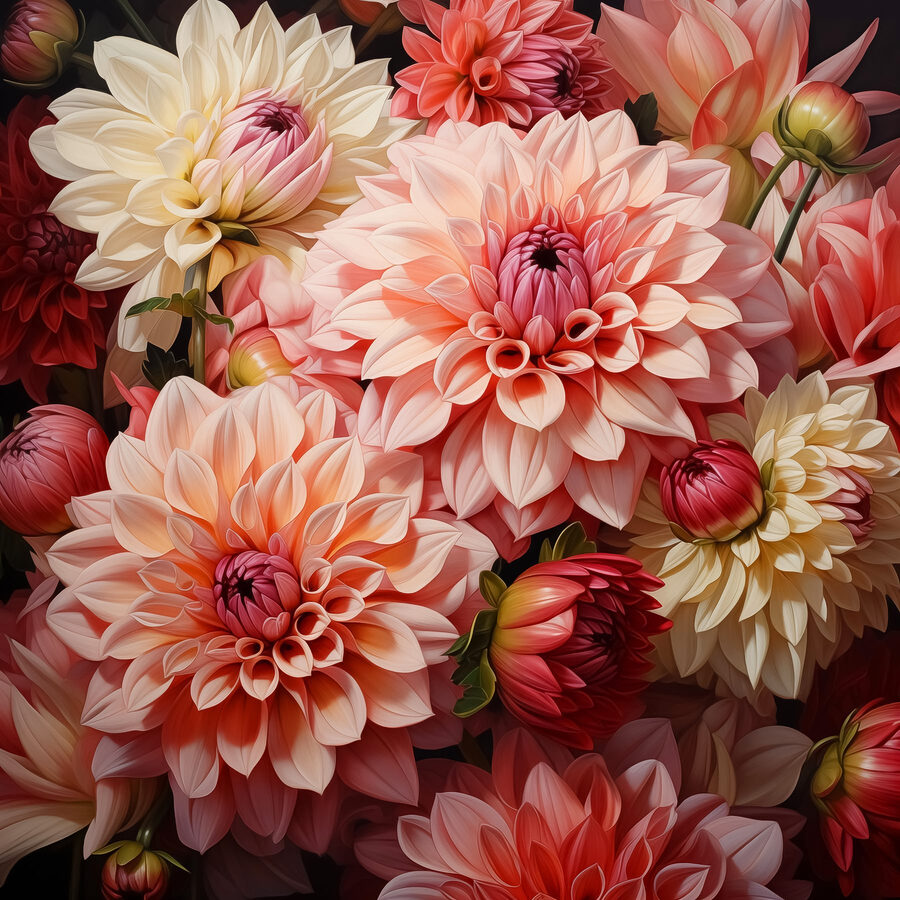 Groupe de fleurs roses et blanches Groupe de fleurs roses et blanches