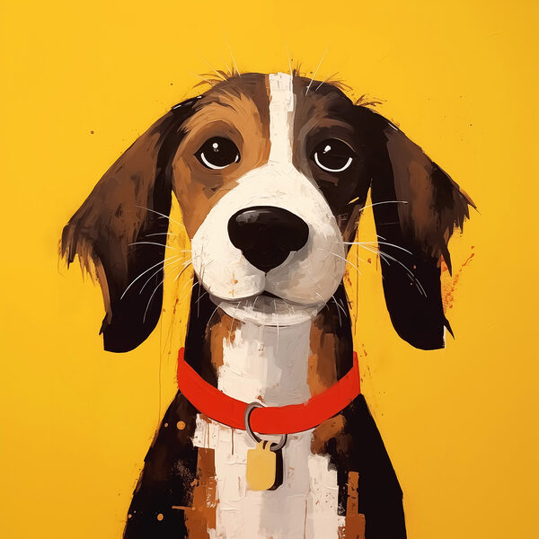 Peinture d'un chien Peinture d'un chien