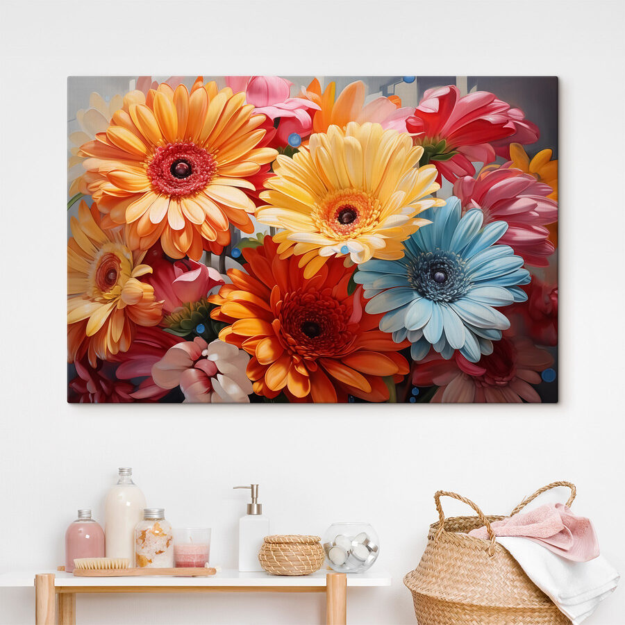 Groupe de fleurs colorées