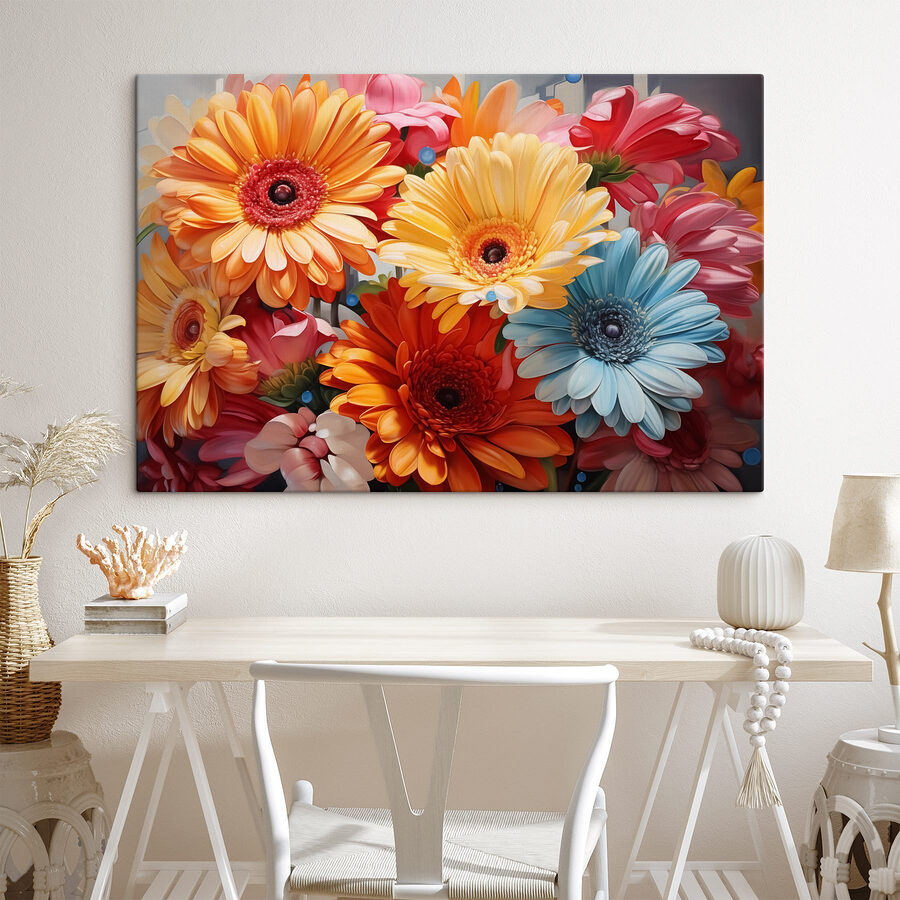 Groupe de fleurs colorées