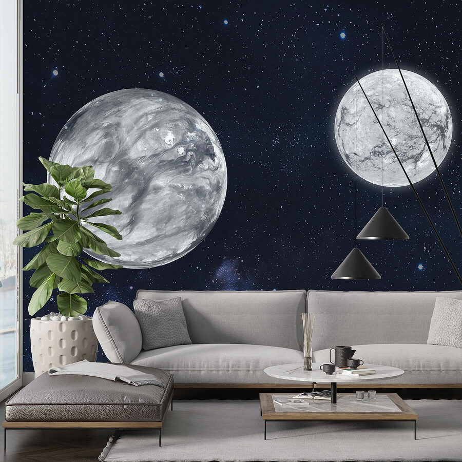 Deux planètes dans l'espace