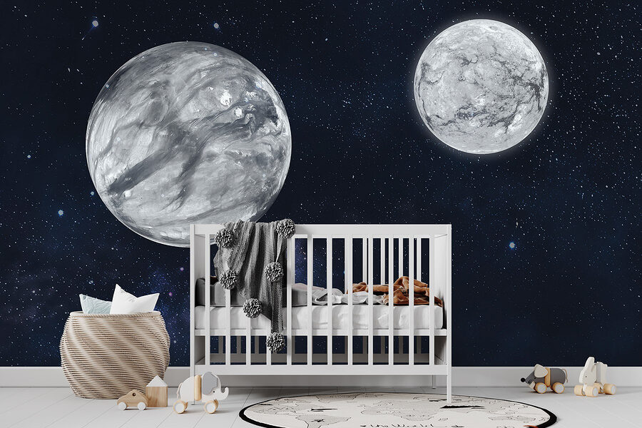Deux planètes dans l'espace