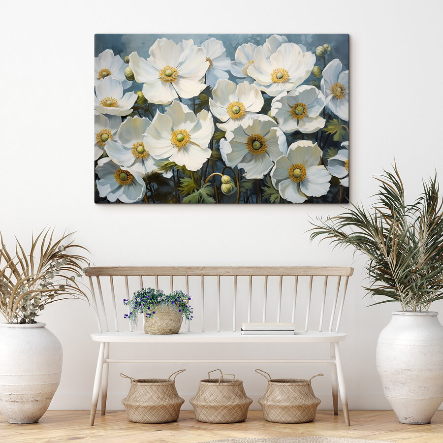 Groupe de fleurs blanches