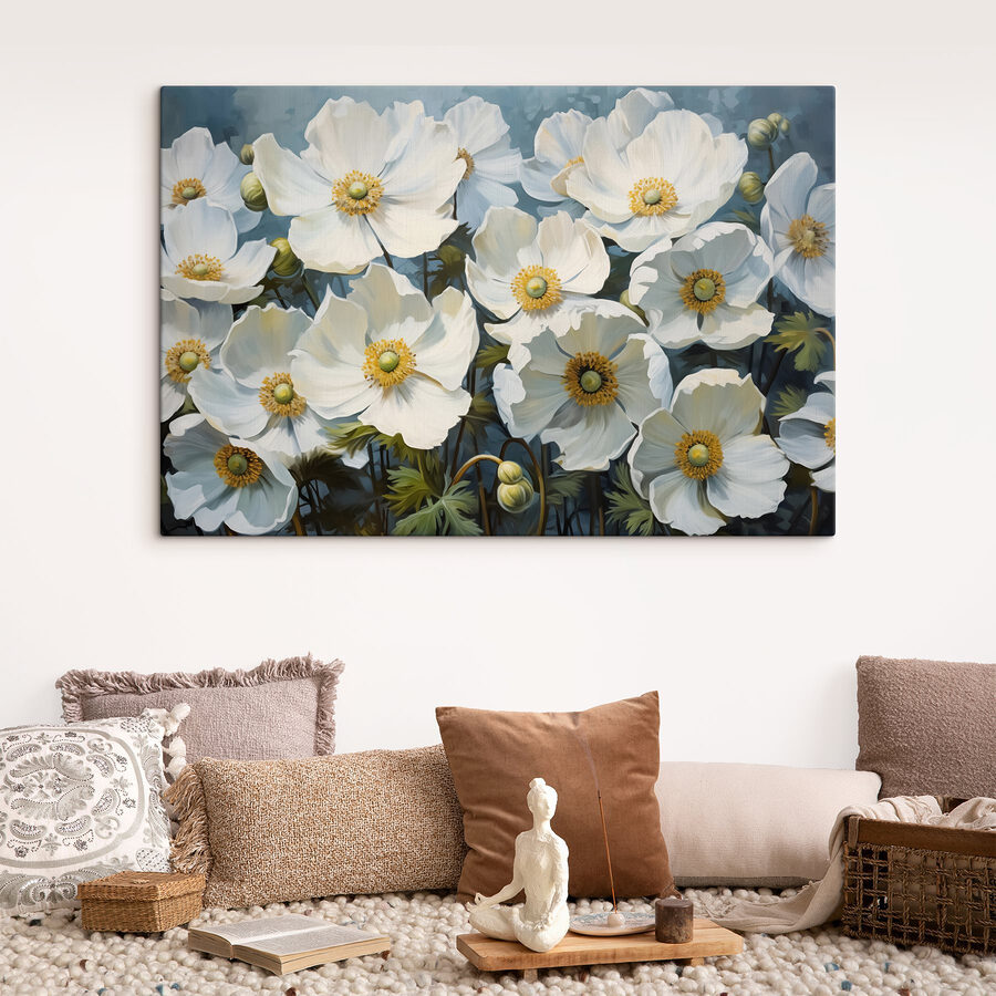 Groupe de fleurs blanches