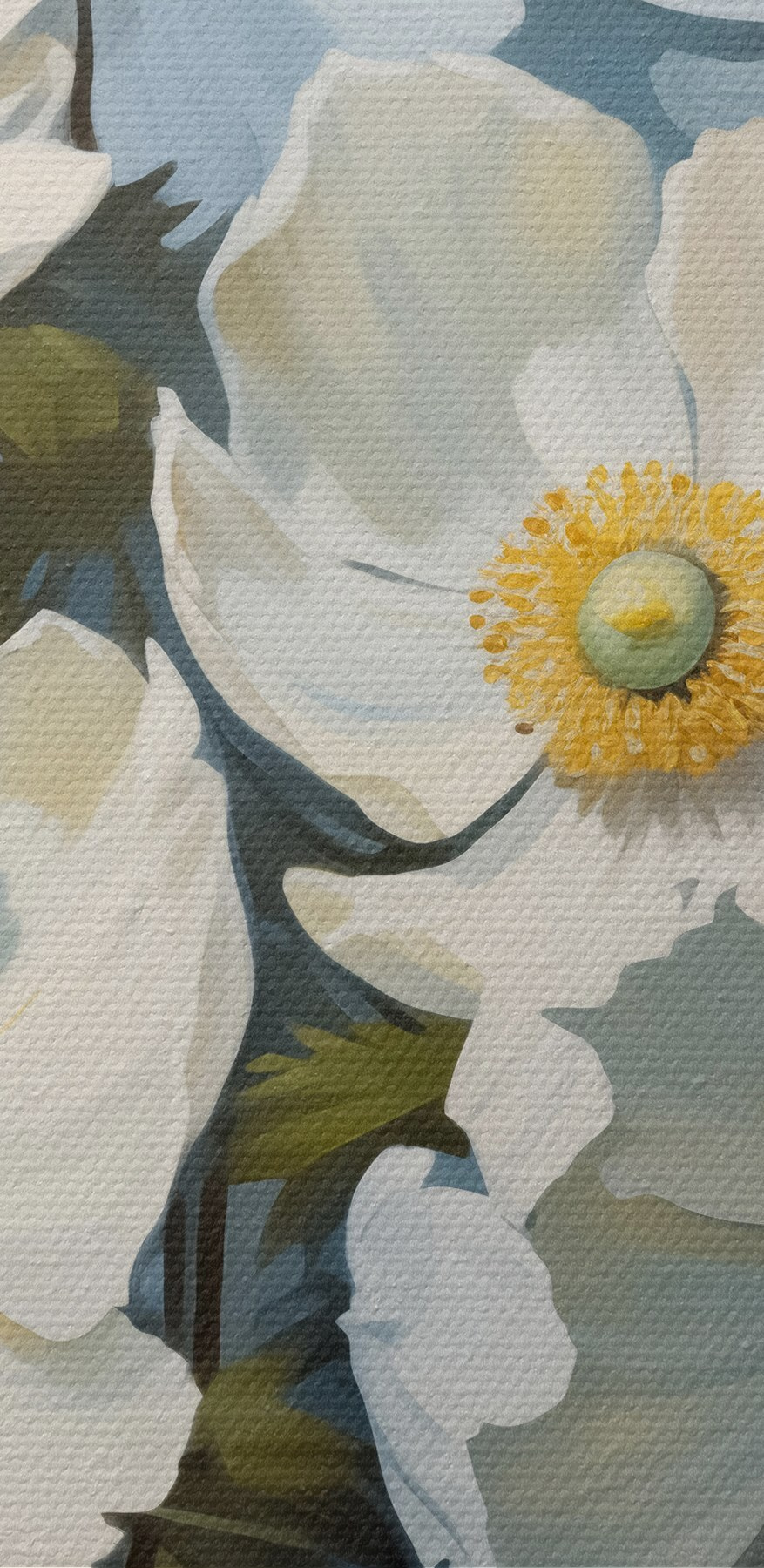 Groupe de fleurs blanches