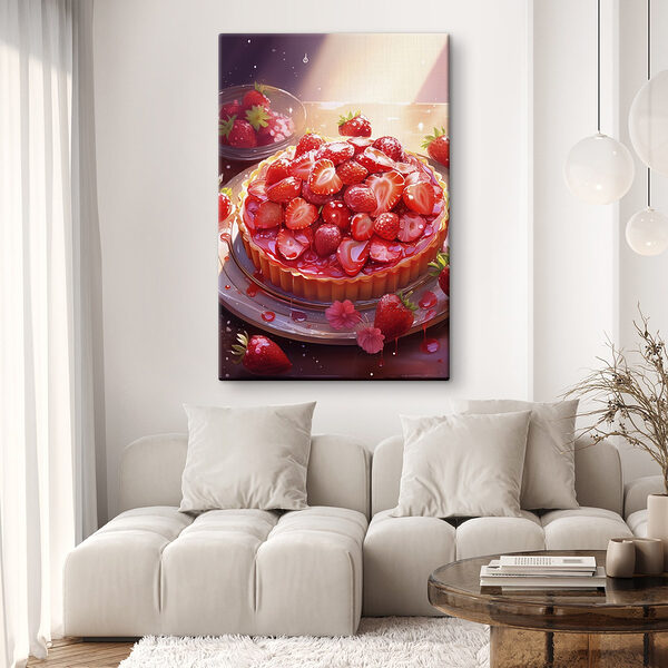 Tarte aux fraises sur assiette Tarte aux fraises sur assiette