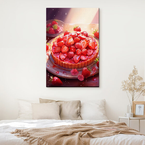Tarte aux fraises sur assiette Tarte aux fraises sur assiette